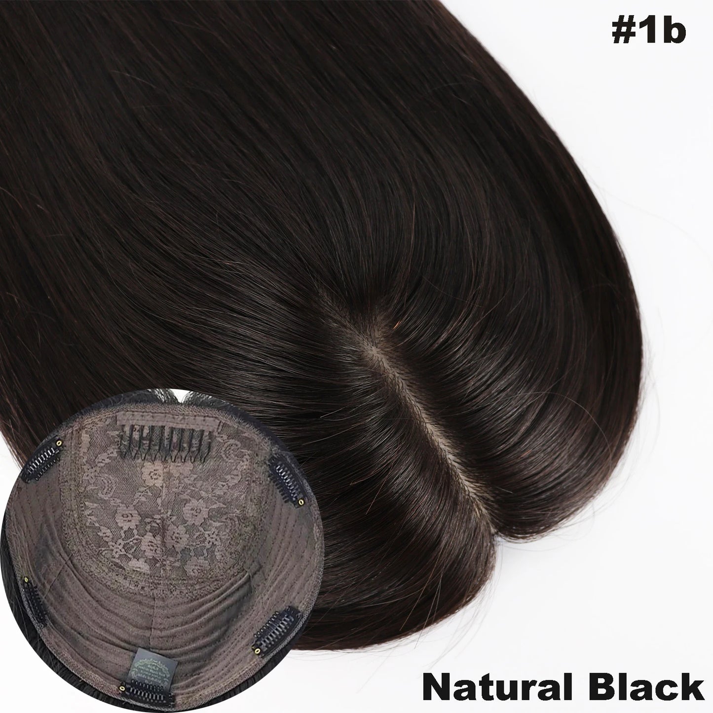Dark Brown Jewish Topper Real Virgin European Human Hair Kosher Sheitels for White Women Silk Top Hairpieces Natural Scalp