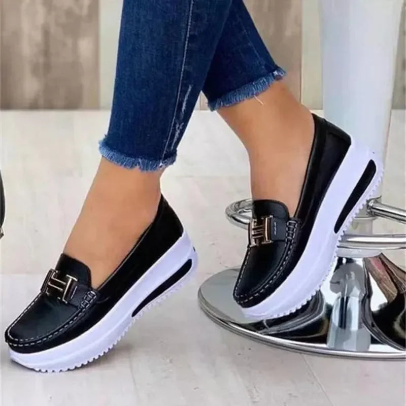 2023 Spring New Platform Comfortable Women Sneakers Fashion Thick Bottem Casual Shoes Women Increase Vulcanize Shoes Plus Size