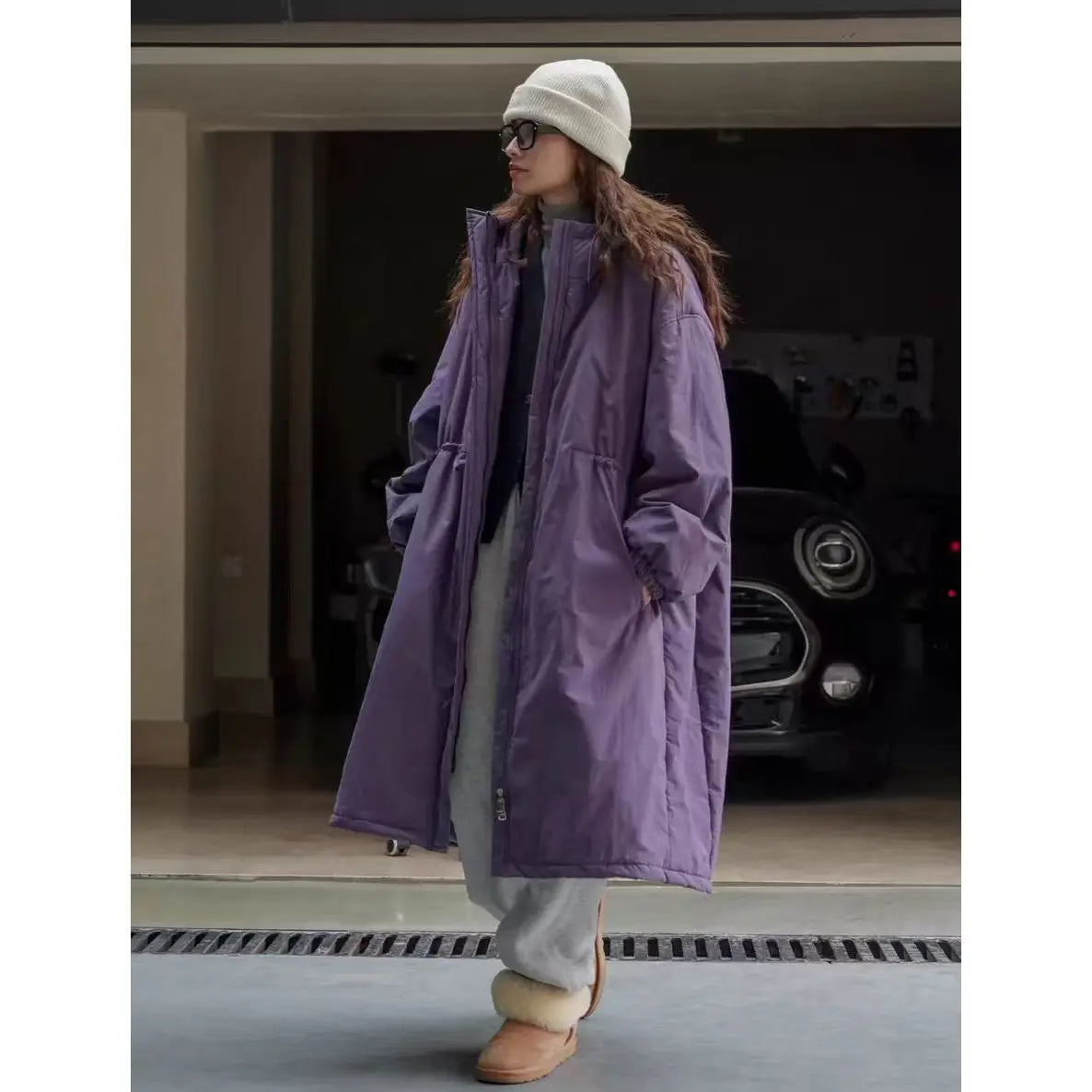 Winter Fashion New Women's Down Cotton Coat Commuting Oversized Hooded Parkas