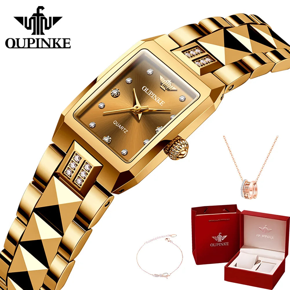 OUPINKE 3246 Women's Watches 50M Waterproof Quartz Movement Watch For Women Top Brand Original Luxury Elegant Ladies Hand Clock