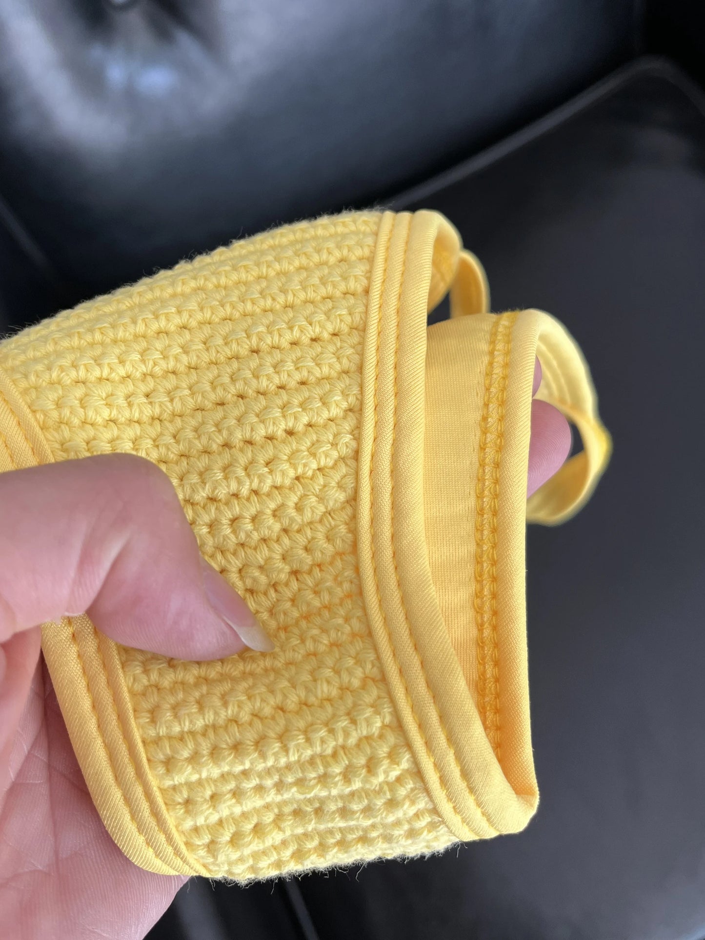 2024 Crochet Cartoon Bikini Swimwear Bathins Suit For Women Gifts Yellow Fashion String Swimsuit Sexy Brazil Cute  Beachwear