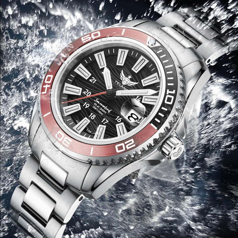 Yelang V1214 woman watch Japan VS43 Eco-Drive Solar watch 36mm Women Fashion Sapphire swiss luminous 100M Waterproof Watch