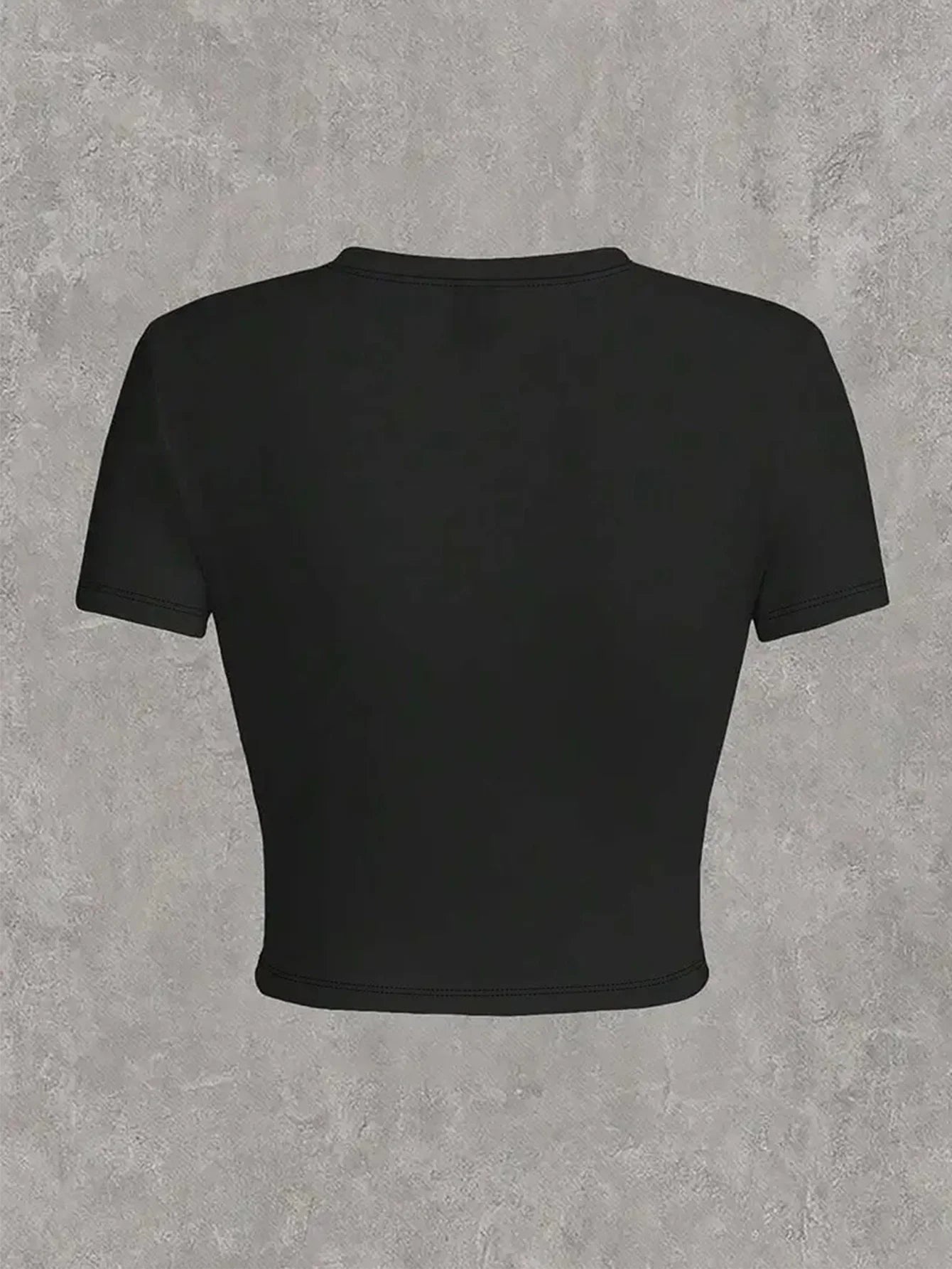 Women's Y2K Crop Top Black Tee Bratz Lettering Printed Women's T-shirt Fashion Hip Hop Streetwear Y2k Clothes Party Clothing Tee