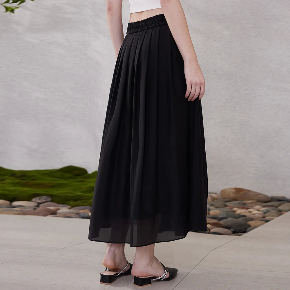 K1639W Luxurious Buand Clothes Supplier Ladies Acetate Silk Skirts Womens Clothing in Stock