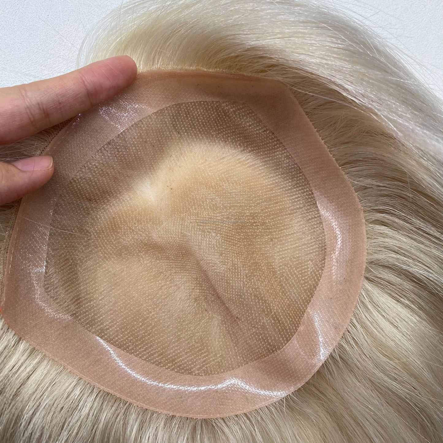 MONO Lace Toppers 6*6 inch Size European Raw Hair Women Toupee Invisible Free Part Hair Toppers Hair Extension