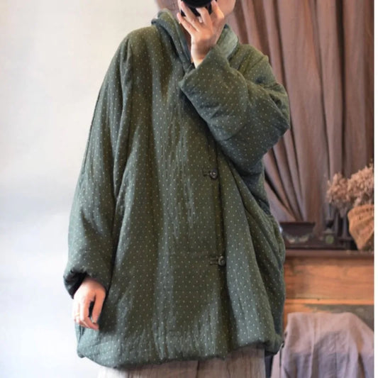 Johnature 2025 Winter Woman New Original Washing Single Breasted Cotton Clothing Long Sleeves Vintage Casual Cotton Clothing