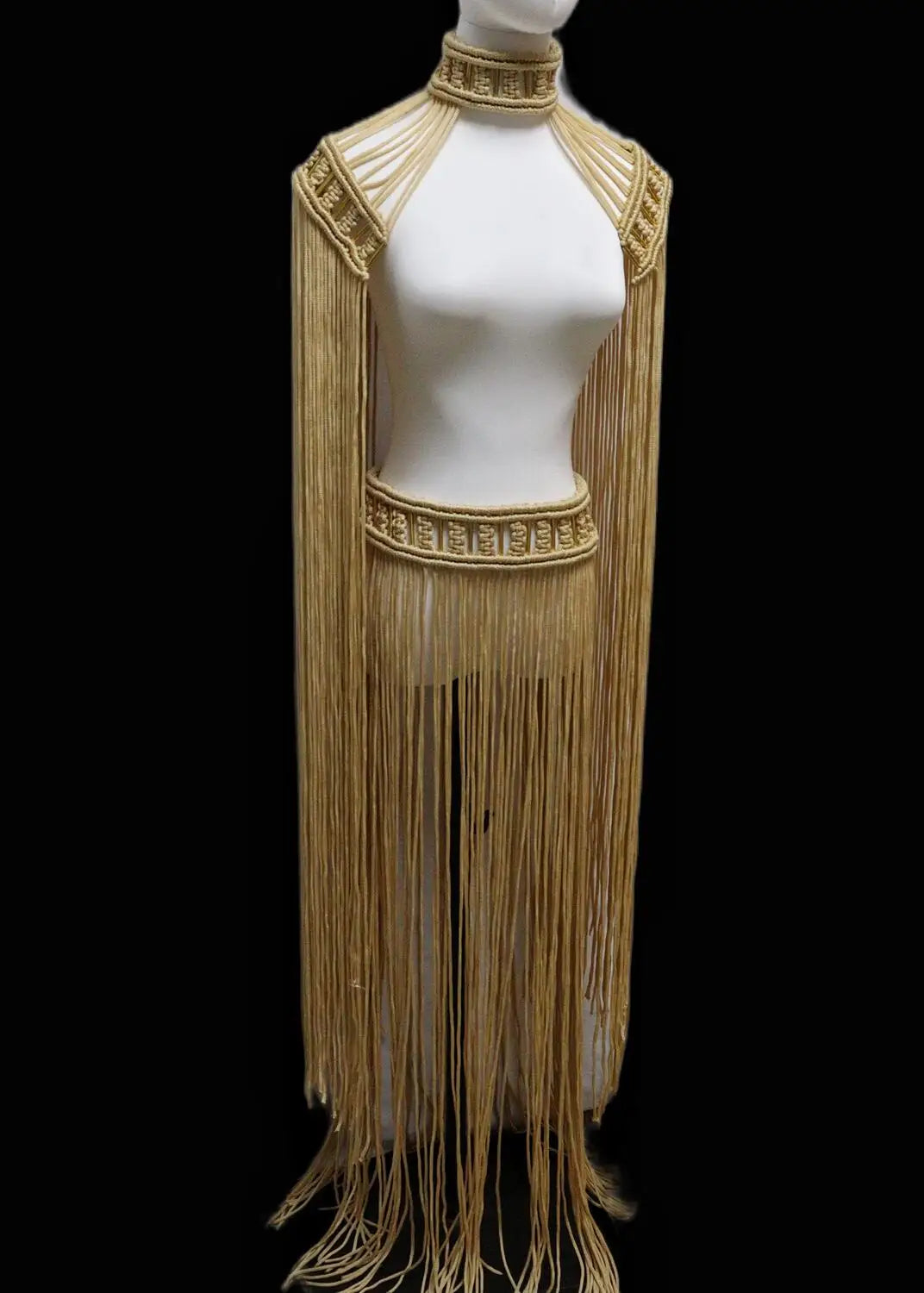 Tassel Hand Crochet Knitted Women Bikini Cover Ups 2023 Summer Holiday Beach Bathing Suit Sexy Hollow Out Skirts Matching Set