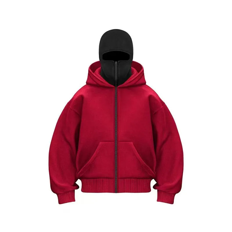 2025new  Autumn/Winter Women's Balaclava Y2K Gothic Harajuku Winter New Hooded Sportswear Women's Hooded Mask Zipper Sportswear