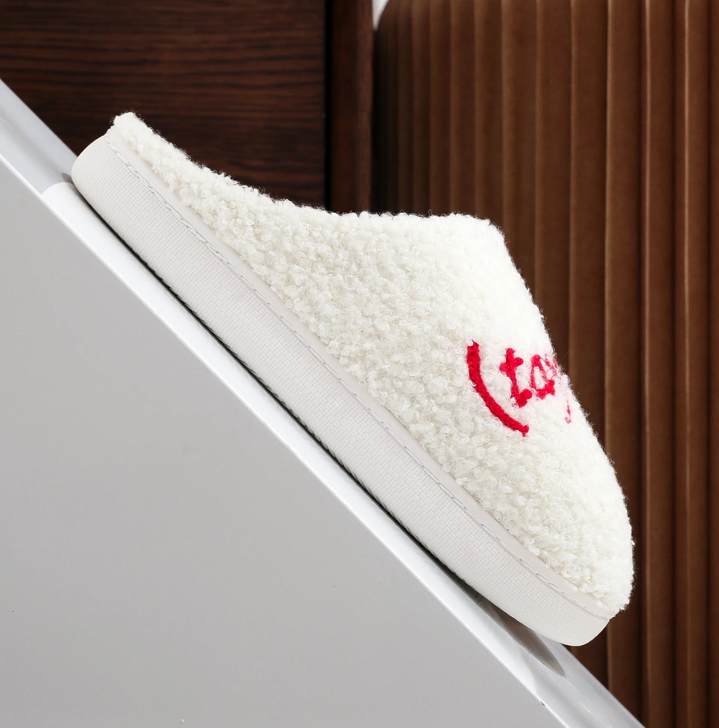 Winter home home tapors version pattern cotton slippers non-slip thick-soled wool cotton slippers