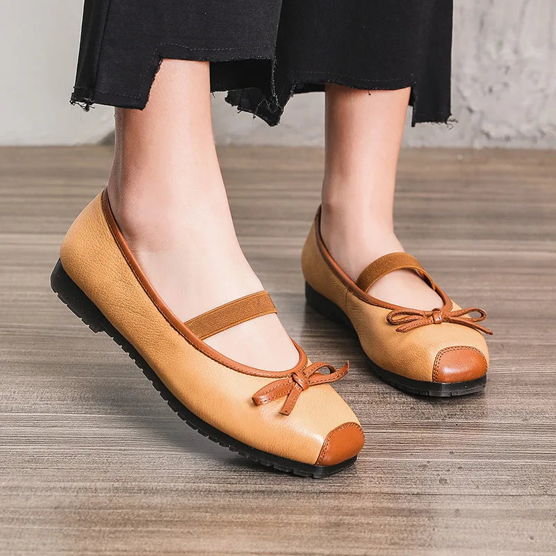 Summer Women's Leather Flat Shoes