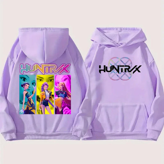 Kpop Demon Hunters Hoodies for Women Men K-pop Cartoon Printed Sweatshirt Fashion Streetwear 2025 New Movie Fashion Casual Tops