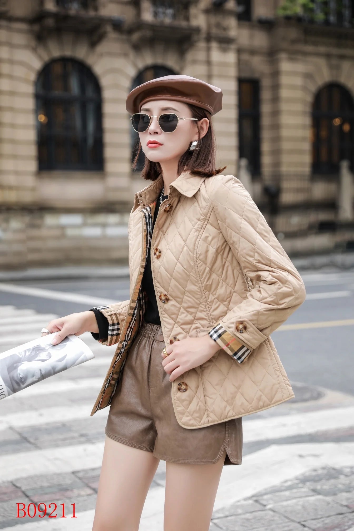 Luxury Quality Solid Color Cotton Long Sleeves Winter Thin Coats Jacket For Women