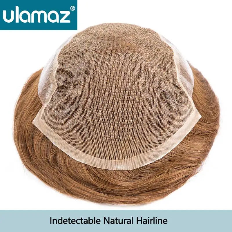 Long Hair Toppers For Women Lace Pu Bleach Knots Hair Topper Human Hair Women's Wigs Natural Hair Straight Hair Woman Wigs 7"x9"