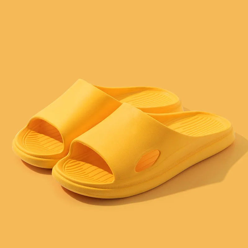 Indoor Home Slippers Thick Bottom Summer Men Women Four Seasons Anti-Slip Indoor Comfortable EVA Ladies Slip-On Sandals