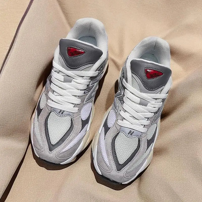 2025 Spring Clunky Sneaker Dad Shoes Lace up  Couple Running Shoes Mesh Breathable Casual Anti slip Sports Shoes Soft sole shoes