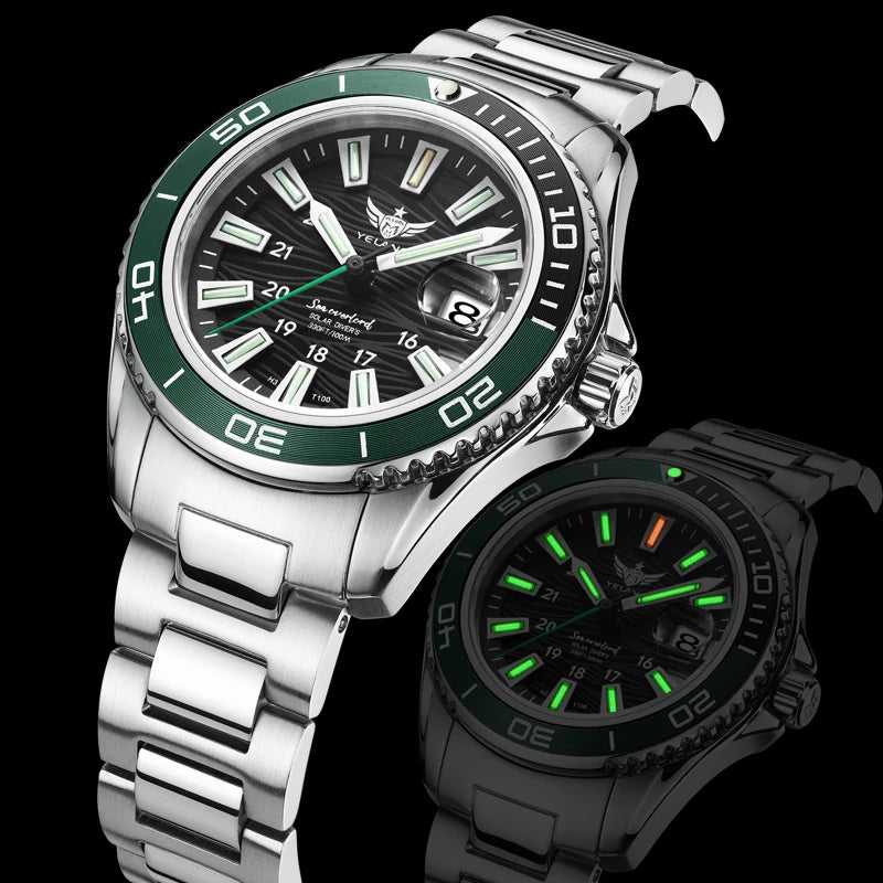 Yelang V1214 woman watch Japan VS43 Eco-Drive Solar watch 36mm Women Fashion Sapphire swiss luminous 100M Waterproof Watch