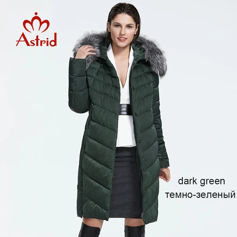 Astrid 2022 Winter new arrival down jacket women with a fur collar loose clothing outerwear quality women winter coat FR-2160