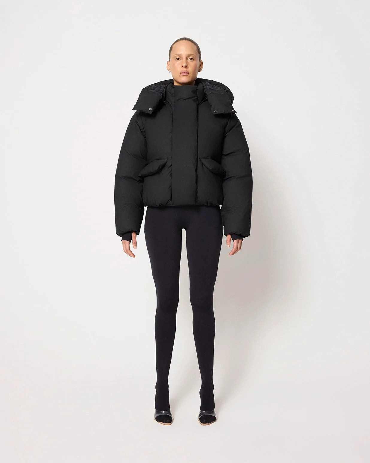 Kylie same style KHY detachable hooded zippered cotton jacket DROP002 thick warm bread coat