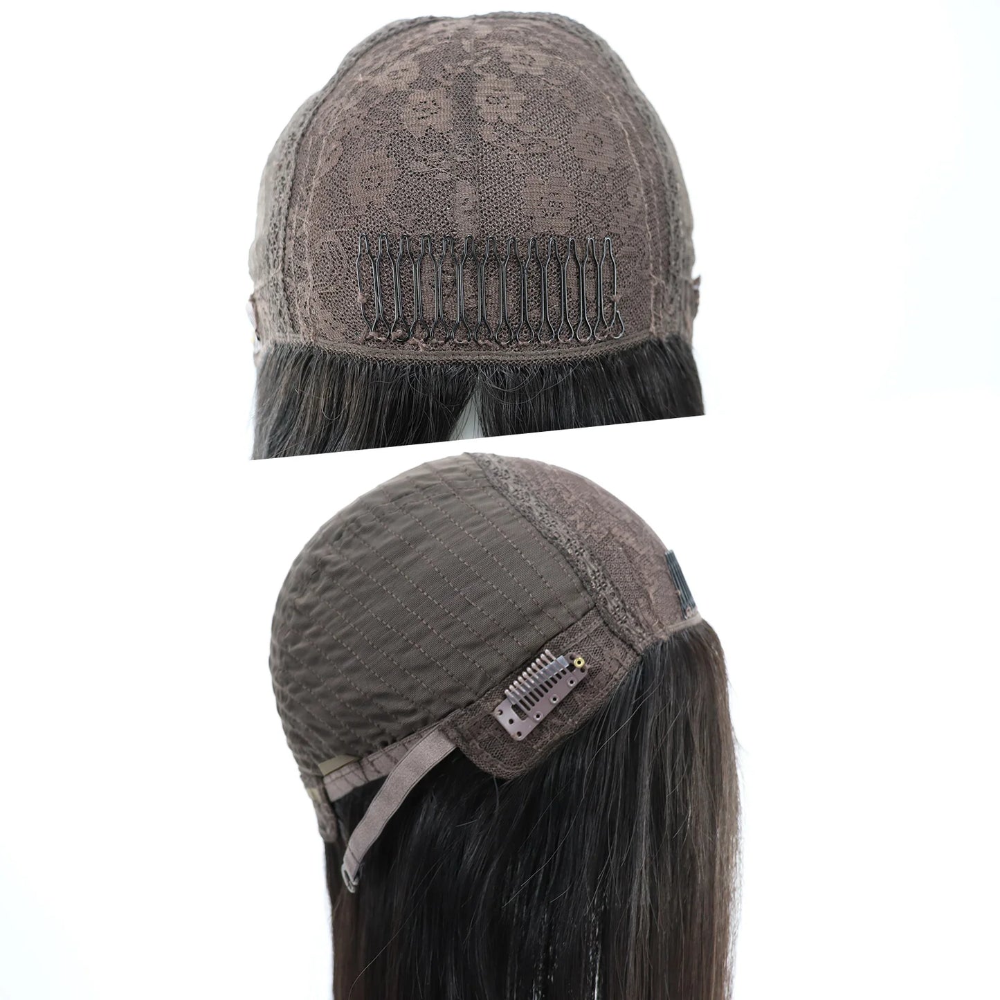 Kosher Wig Real Unprocessed Virgin Human Hair Silk Base Soft Breathable Jewish Wig Sheitel with Clips in Layered for Women