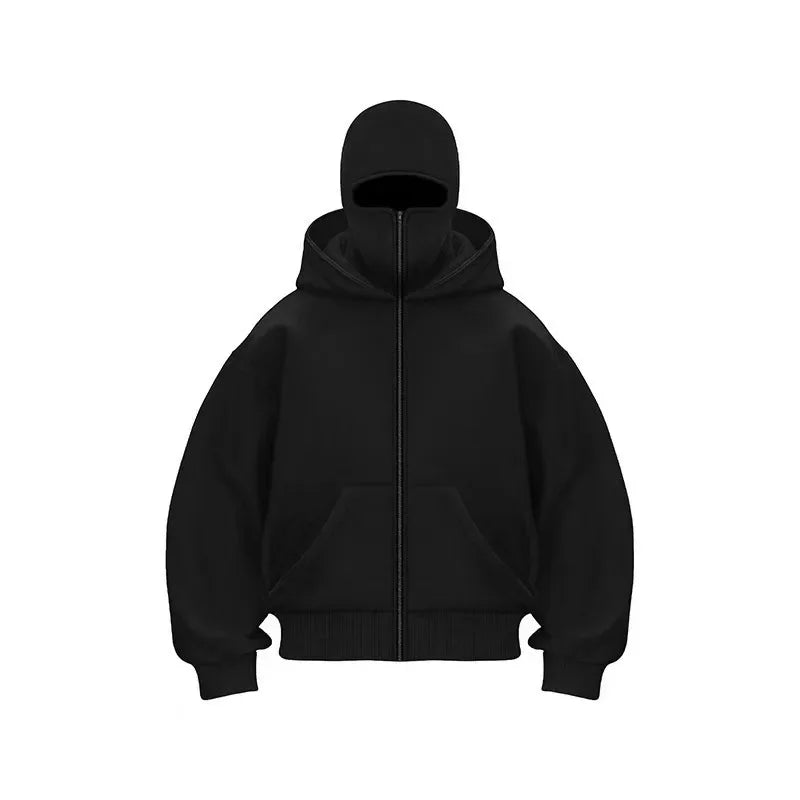 2025new  Autumn/Winter Women's Balaclava Y2K Gothic Harajuku Winter New Hooded Sportswear Women's Hooded Mask Zipper Sportswear