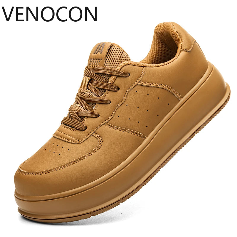 VENOCON Minimalist Stylish Shoes Sneakers Man Fabric Leather With Ball Wide Toe Box Nose More Stack Height Footwear For Women