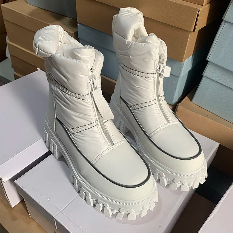 2024 Winter Snow Boots Women Plus Velvet Thickened Cold-resistant Warm Cotton Shoes Waterproof Non-slip Thick Sole