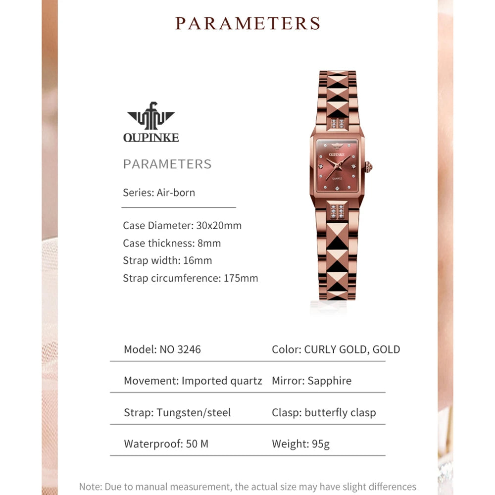OUPINKE 3246 Women's Watches 50M Waterproof Quartz Movement Watch For Women Top Brand Original Luxury Elegant Ladies Hand Clock