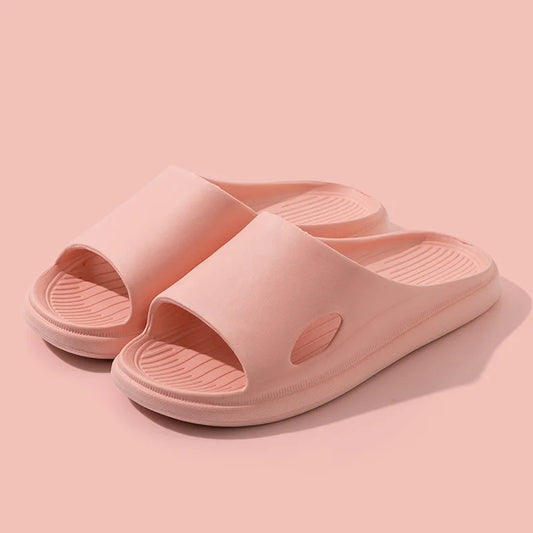 Indoor Home Slippers Thick Bottom Summer Men Women Four Seasons Anti-Slip Indoor Comfortable EVA Ladies Slip-On Sandals