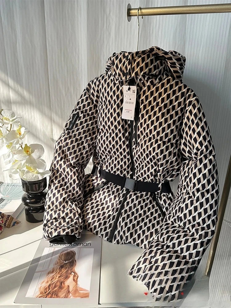 KONDALA Vintage Solid Women Oversized Jackets Zipper Sashes Hooded Pockets Thick Coats Fashion 2025 Autumn Winter Holiday Coats