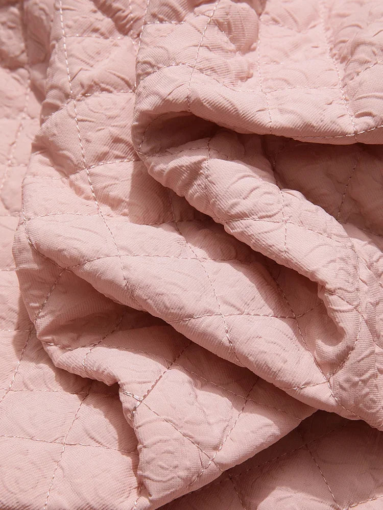 I BELIEVE YOU Small Fragrant Wind Parkas For Women Grid Long Padded Coat 2023 New Winter Outerwear Warm Jacket 2234155372