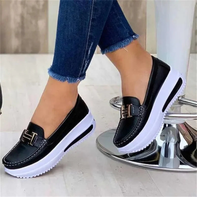 2023 Spring New Platform Comfortable Women Sneakers Fashion Thick Bottem Casual Shoes Women Increase Vulcanize Shoes Plus Size