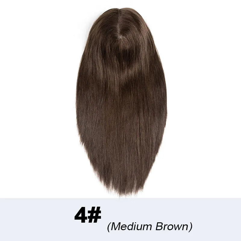 (In Stock)- Straight Hair Topper for Women Long Hair Wigs Human Hair Topper Women's Natural Hairpieces Injection Woman Wigs