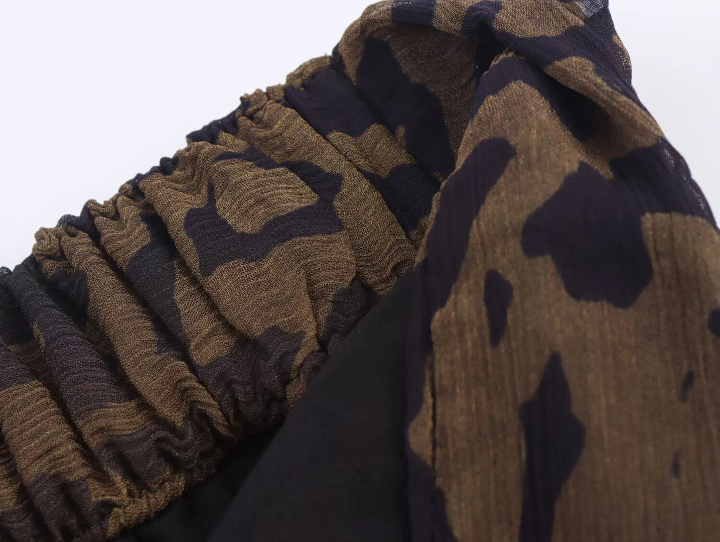 ZERAINS Autumn new women's clothing European and American style loose casual temperament simple animal print lantern pants