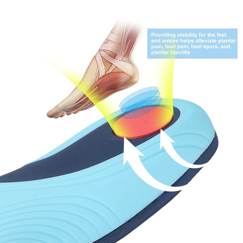 220+lbs Plantar Fasciitis Relief Insoles High Arch Support Absorb Shock Distribute Pressure Perfect for Work Boot Orthotics