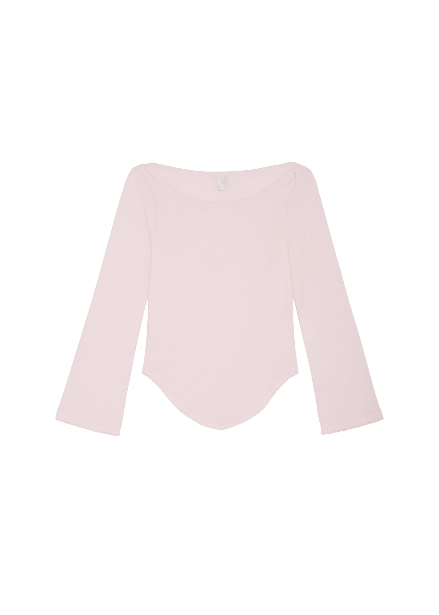 Cou Autumn Three-Quarter Sleeve Black Round Neck Long-Sleeve T-Shirt V-Shaped Hem Design Gray Top Casual Fashion White Top Lace Design Pink Base Shirt