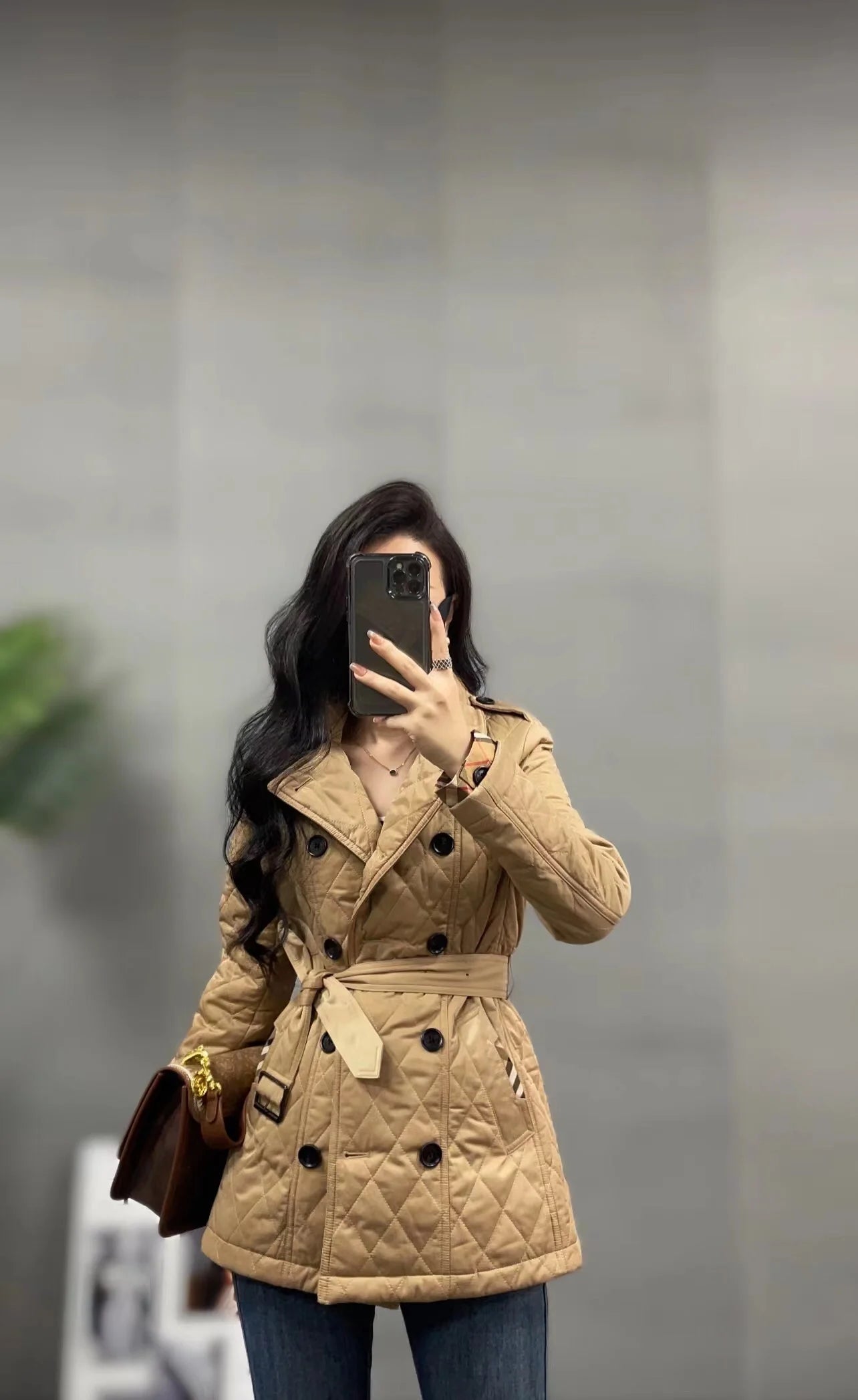 Luxury Quality Three Solid Color Cotton Long Sleeves Winter Coats Jacket For Women