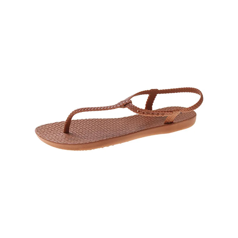 Summer Womens Bohemian Sandals Flat Flip Flops Casual Beach Shoes Comfort Open Toe Outdoor Slippers