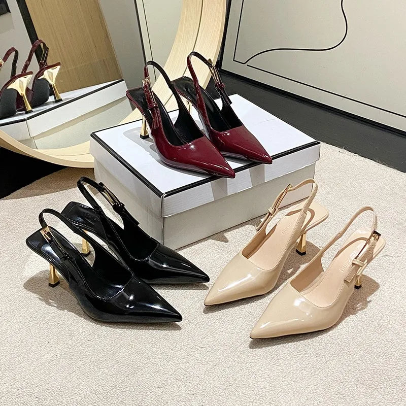 Summer High Heeled Sandals Pointed Toe Women Shoes Designer Stiletto Pumps Party Shoes Woman 2025 Sexy Dress