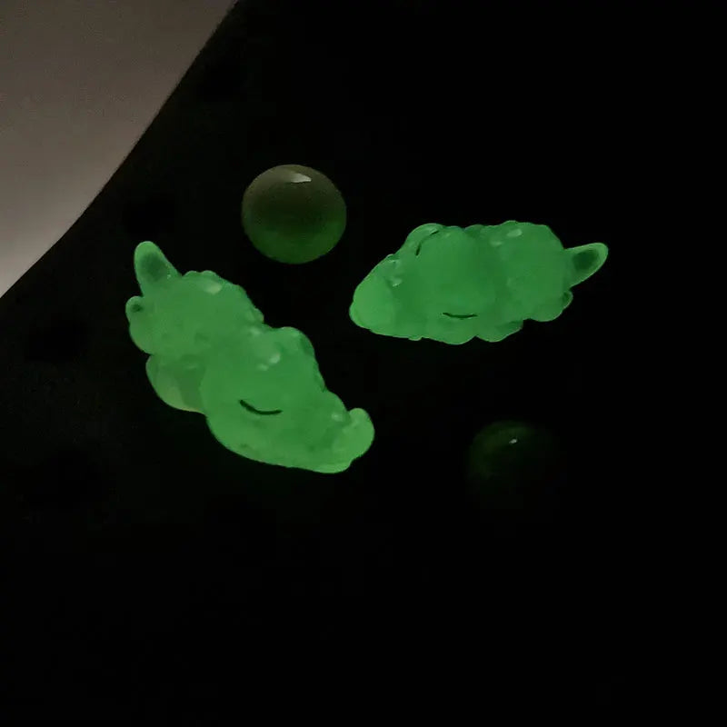 Cute Marine Animal Sleep Crocodile Noctilucent Shoe Charms for Crocs Decorations Garden Sandals Clogs Pins Slipper Accessories