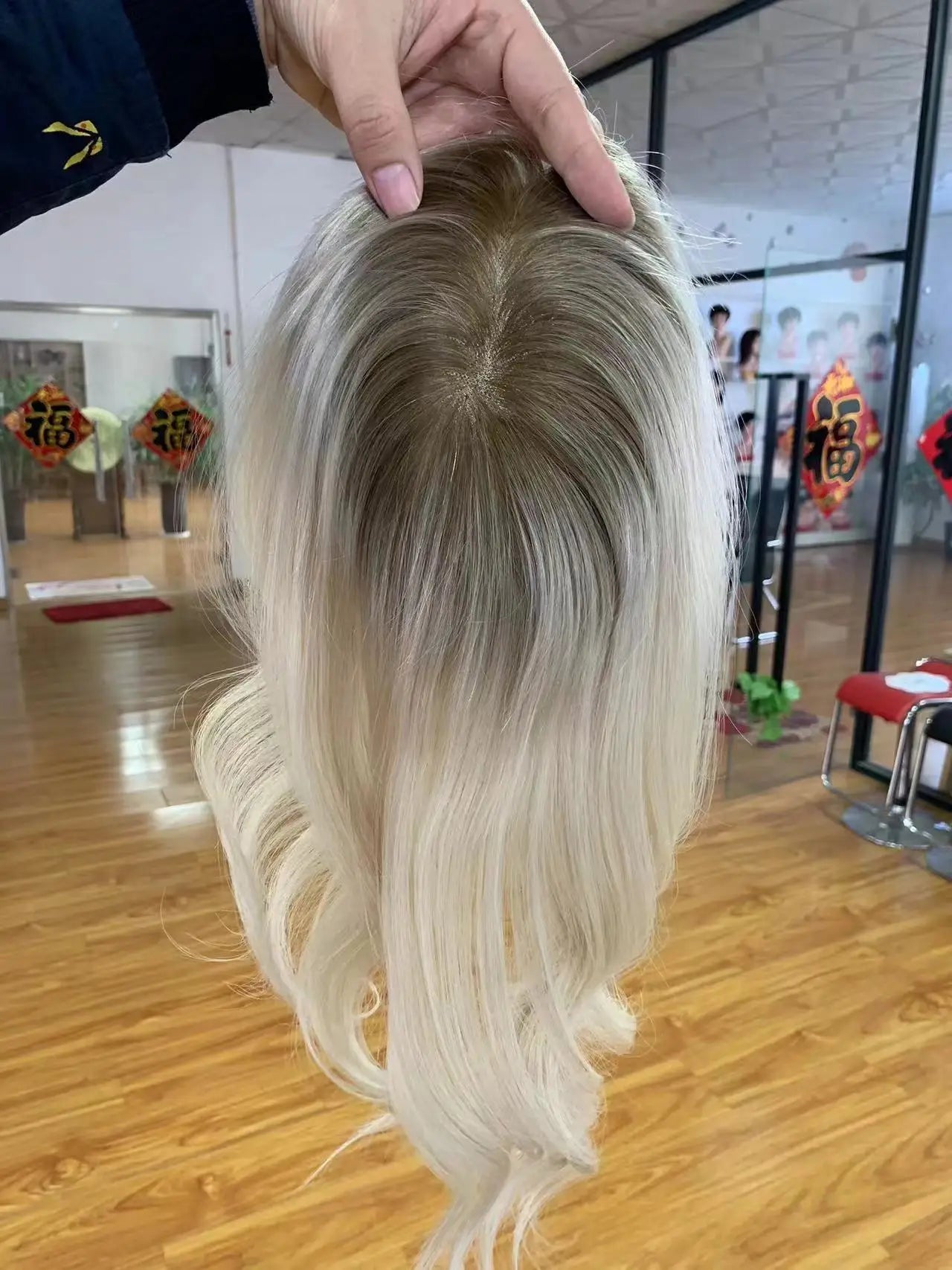 MONO Lace Toppers 6*6 inch Size European Raw Hair Women Toupee Invisible Free Part Hair Toppers Hair Extension