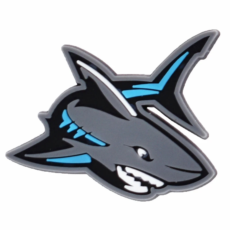 Lovely 1PCS Cartoon Shoe Charms Shark Icon Garden Shoe Accessories For Kids Party Gifts Boys Wristband Animal Button DIY