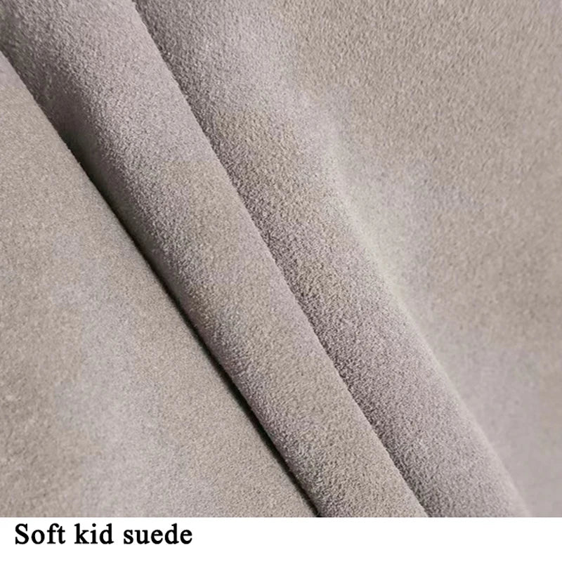 Women Purple Suede Leather Skirt 2025 Trend Spring Harajuku Big Hem 85 cm Long Faldas Mujer Chic Bohemian 100% Leather Dress