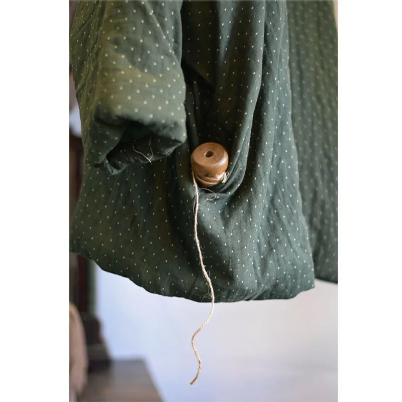 Johnature 2025 Winter Woman New Original Washing Single Breasted Cotton Clothing Long Sleeves Vintage Casual Cotton Clothing