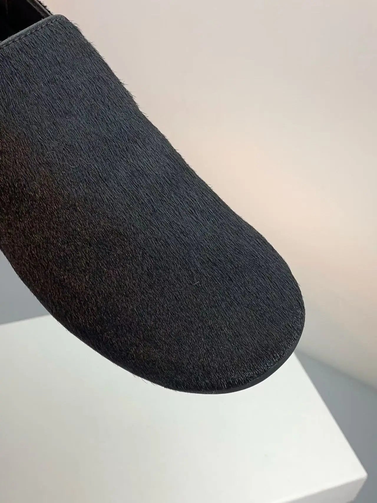 L2517  Slip-On Rubber Sole Loafers Old Money Casual Style Susde Genuine Leather Solid Shoes For Women 2025 New Spring