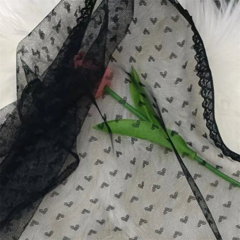 INS Blogger Lace Layered Gauze Skirt Y2k Streetwear Apron Wrap Skirt Lace Up Matching Pants Spicy Girl Stacked Y2k Wrap Skirt