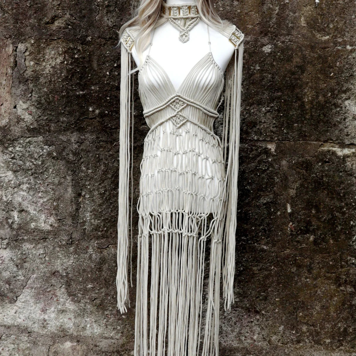 Handmade Crochet Knitted Women Cover Ups Tassel Hollow Out 2 Piece Set 2024 Summer Holiday Outfits Elegant Beach Bathing Suit