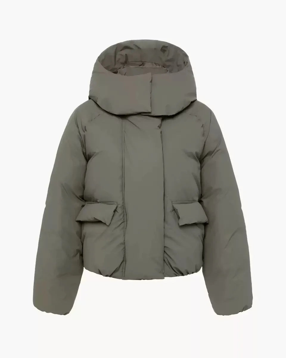 Kylie same style KHY detachable hooded zippered cotton jacket DROP002 thick warm bread coat