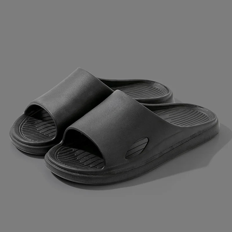 Indoor Home Slippers Thick Bottom Summer Men Women Four Seasons Anti-Slip Indoor Comfortable EVA Ladies Slip-On Sandals