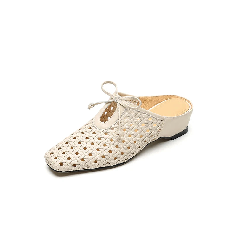 2025 New Summer Casual Shoes for Woman Mid Heel Soft Bottom Casual Shoes Breathable Mesh Shoes Woman Fashion Mueller Slippers