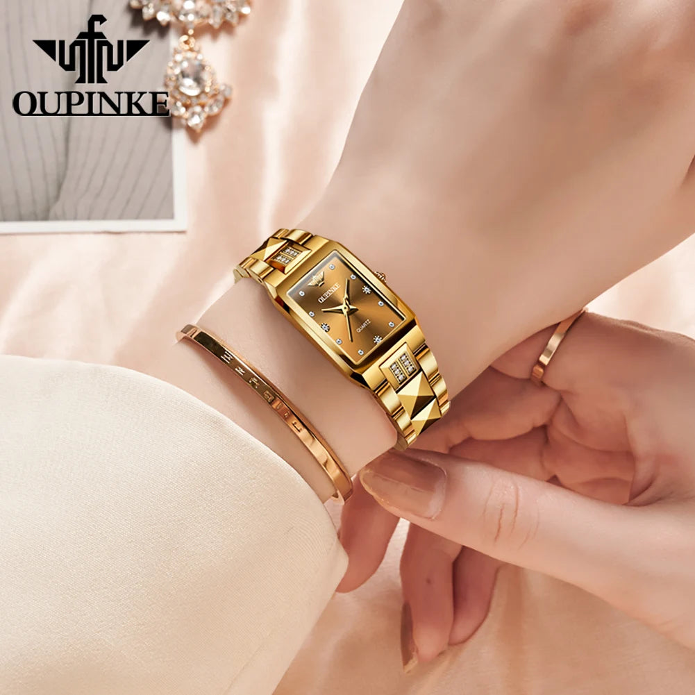 OUPINKE 3246 Women's Watches 50M Waterproof Quartz Movement Watch For Women Top Brand Original Luxury Elegant Ladies Hand Clock